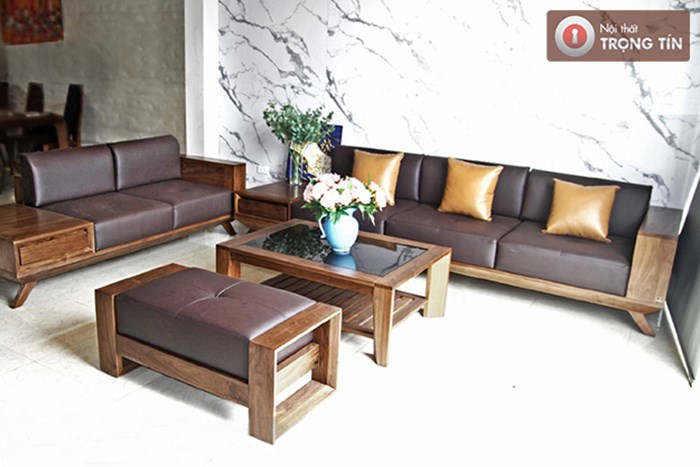 Sofa gỗ óc chó SF0116